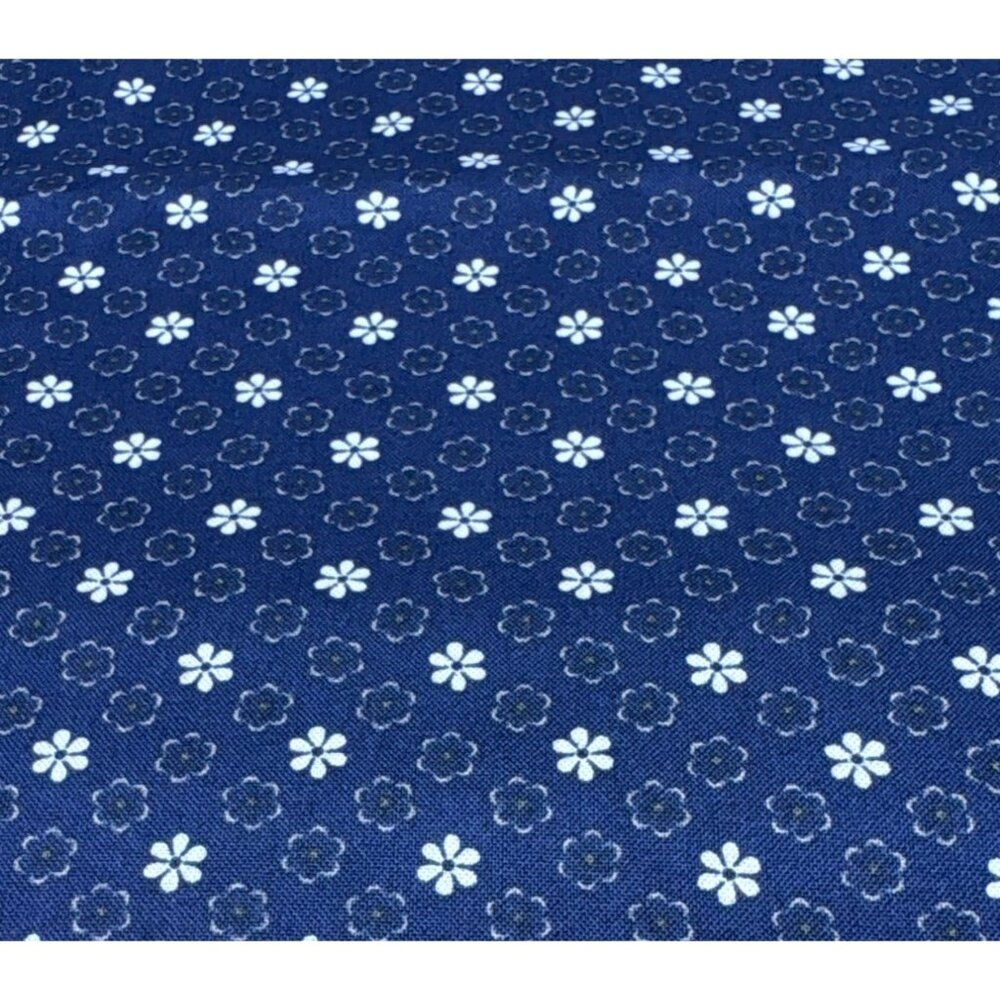 Navy Blue Floral Paisley Fabric by Maywood Studio 1/2 yard x 44" wide Cotton Sew